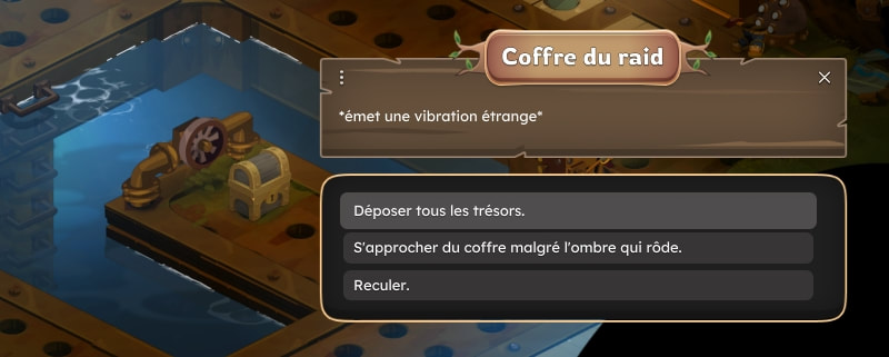 Le coffre du raid où déposer les ressources collectées