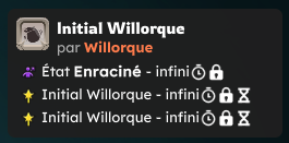 État initial du combat contre Willorque