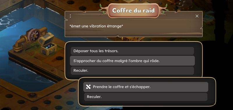 Lancer le combat via le coffre du raid
