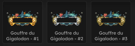 Ornements de classement hebdomadaire de guilde