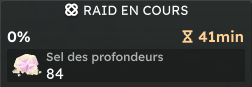 Le Sel des profondeurs dans l'interface du raid