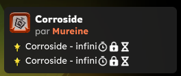Effet de cumul de Corroside