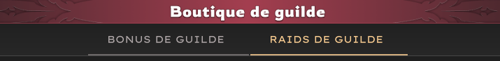 Création du raid depuis la boutique de guilde