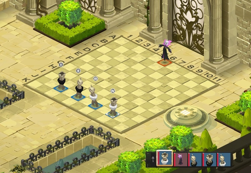 Personnages transformés en pièces d'échecs