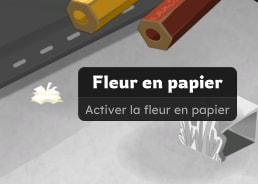 Fleur en papier à activer