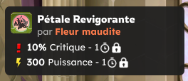 Soin et buffs procurés par la Fleur