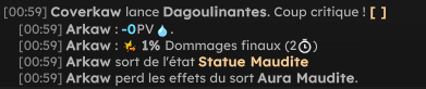 Coup d'arme pour conjurer la statue