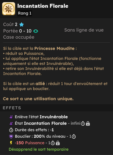 Sort Incantation Florale