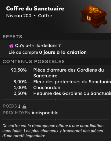 Coffre du Sanctuaire